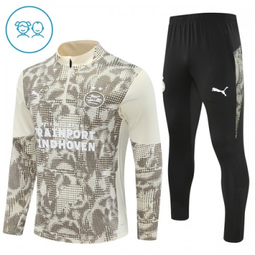 PSV Eindhoven Trenings Collegegenser 2025-26 Kvart-Zip Grå - Barn PSV Eindhoven Trenings Collegegenser 2025-26 Kvart-Zip Grå - Barn